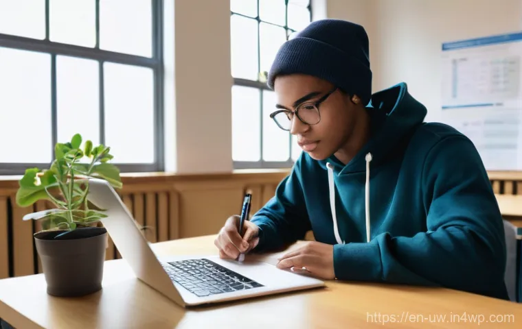 어휘력 증진을 위한 팟캐스트 추천 - **Prompt:** A person of ambiguous gender in their mid-30s, seated comfortably in a cozy, sunlit cafe...