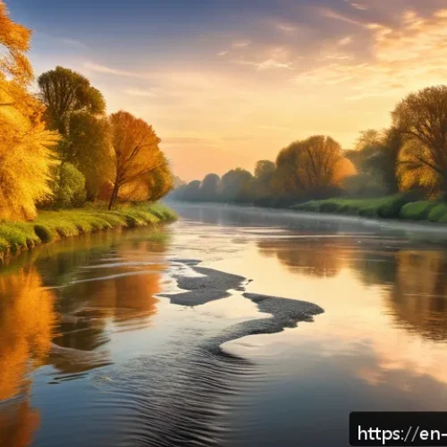 Home 30 어휘력 향상을 위한 비유적 표현 연습 - A serene and vivid digital painting of a wide, gently flowing river under a glowing sunset sky, symb...
